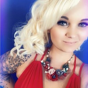 Stunningly hand crafted glass bead freshwater pearl and crystal necklace.